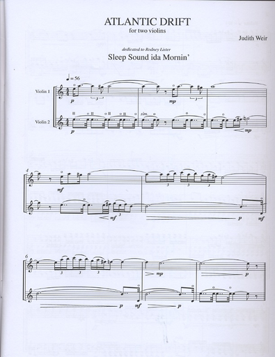 Weir, Judith: Atlantic Drift-3 Pieces for Two Violins