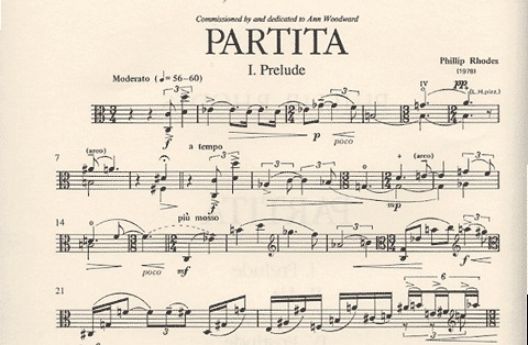Rhodes, Philip: Partita for Solo Viola