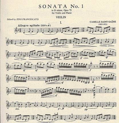 Saint-Saens, Camille (Francescatti): Sonata No.1 Op.75 (violin & piano)