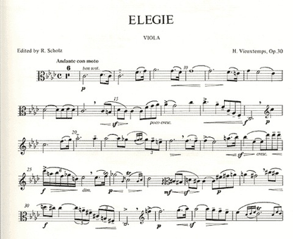 Vieuxtemps, H.: Elegie for Viola and Piano, Op.30 (viola, and piano)