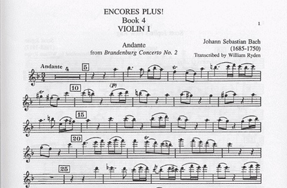 Ryden, William (arr)Encores Plus! Vol.4 (string quartet)