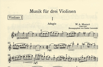 Mozart, W.A.: Adagio, Minuet & Rondo (3 Violins)