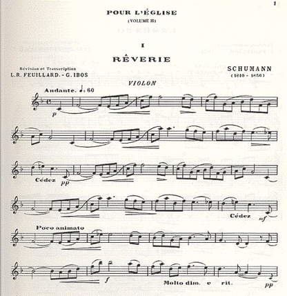 Feuillard, L.R.: Pour l'eglise 2A (violin & piano)