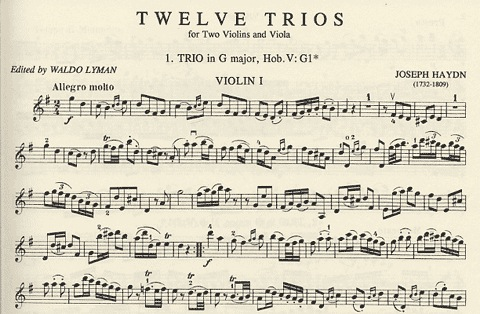 Haydn (Lyman): 12 Easy Trios, Vol.1 (2 violins, & viola)