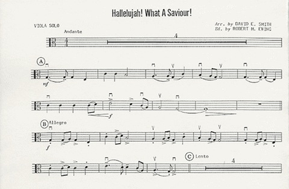 Smith, D.E.: Halleluja! What a Saviour (Viola & Piano)