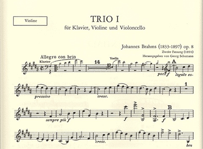 Brahms, Johannes: Piano Trios-Complete (violin, cello, piano)