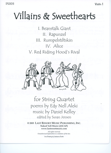 Kelley, Daniel: Villains and Sweethearts (string quartet)