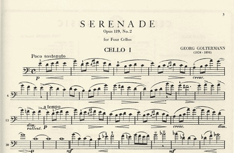 Goltermann, Georg: Romance & Serenade Op.119 #1&2 (4 cellos)