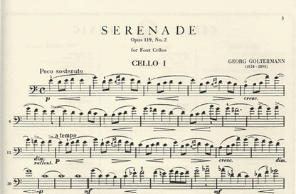Goltermann, Georg: Romance & Serenade Op.119 #1&2 (4 cellos)