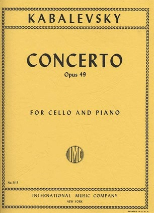 Kabalevsky: Concerto No.1 in G minor, Op.49 (cello & piano)