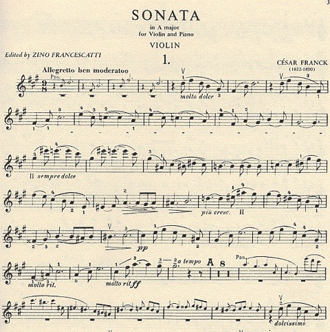 Franck, C. (Francescatti/Casadesus): Sonata in A Major (violin & piano) IMC