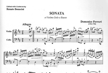 Ferrari, Domenico (Bonacini): Sonata in D (Violin & Cello)