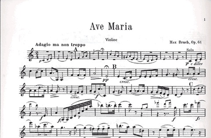 Bruch, Max: Ave Maria (violin & piano)(cello & piano)