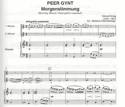 Grieg, Edvard (Dobretsberger): Peer Gynt (2 violins & Piano)