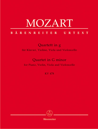 Mozart, W.A. (Federhofer): Piano Quartet in G minor, KV478 - URTEXT (piano quartet) Barenreiter