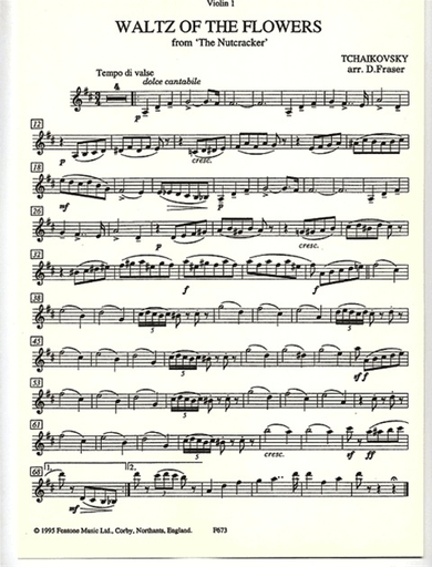 Tchaikowsky, P.I.: Waltz of the Flowers (string quartet score and parts)