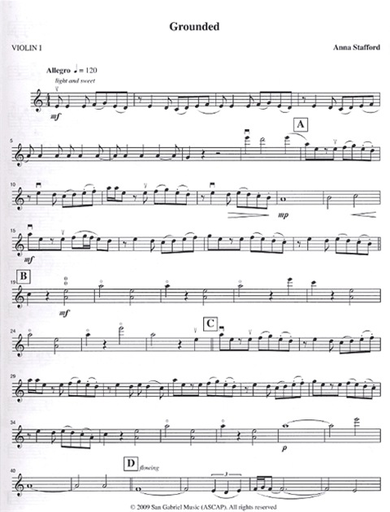 Stafford, A.: Grounded and Crazy in October - Rock Originals for string quartet