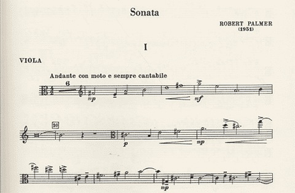 Palmer, Robert: Sonata (Viola)