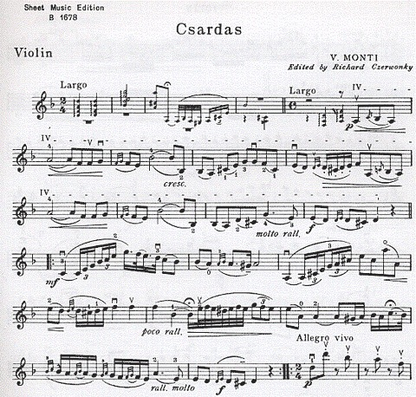 Monti, V. (Czerwonky): Csardas (violin & piano)