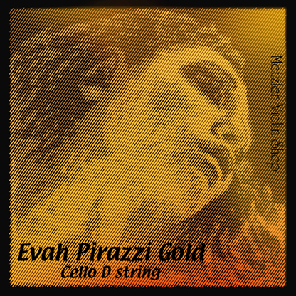 Pirastro EVAH PIRAZZI GOLD cello D string, medium, chrome steel on steel