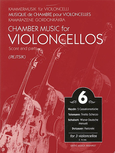 Pejtsik, Arpad: Chamber Music for Violoncellos Vol.6 (3 cellos), Edito Musica Budapest
