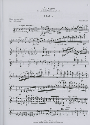 Schirmer, G.: (Collection) Three Romantic Violin Concertos - Bruch, Mendelssohn, Tchaikovsky (violin, and piano)