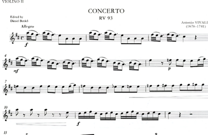Vivaldi, Antonio: Concerto in D Major RV93 (guitar, 2 violins, cello)