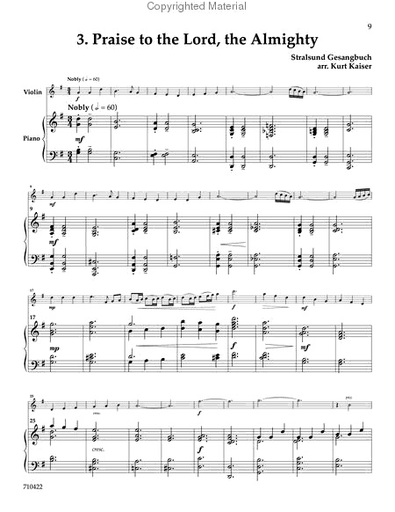 Kaiser, Kurt: What Wondrous Love for Violin and Piano with optional Viola