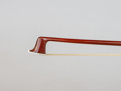 ELIAS GUASTI gold-mounted round Pernambuco viola bow, 70.9g BRAZIL