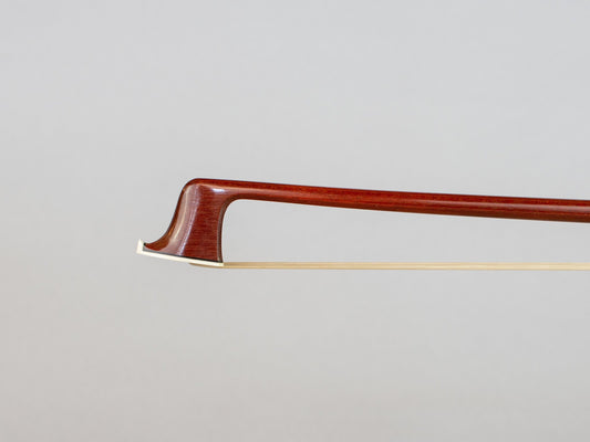 ELIAS GUASTI gold-mounted round Pernambuco viola bow, 70.9g BRAZIL