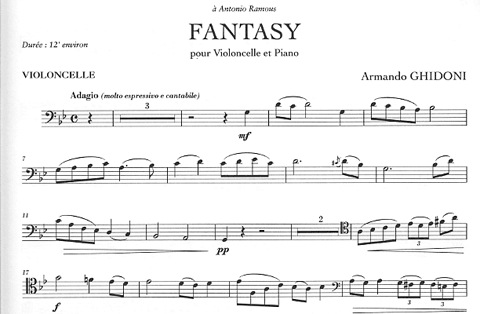 Ghidoni, Armando: Fantasy (cello & piano)
