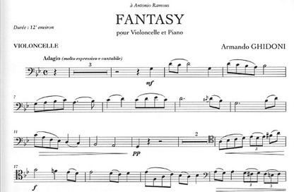 Ghidoni, Armando: Fantasy (cello & piano)