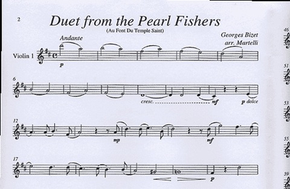 Bizet, Georges (Martelli): Duet from the Pearl Fishers (string quartet)