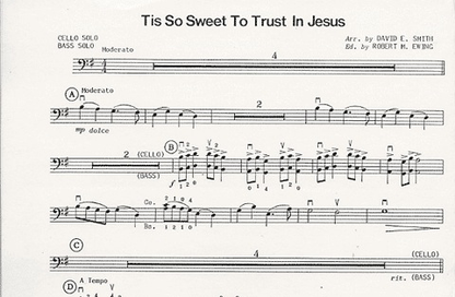 Smith, D.E.: Tis So Sweet to Trust in Jesus (cello & Piano)