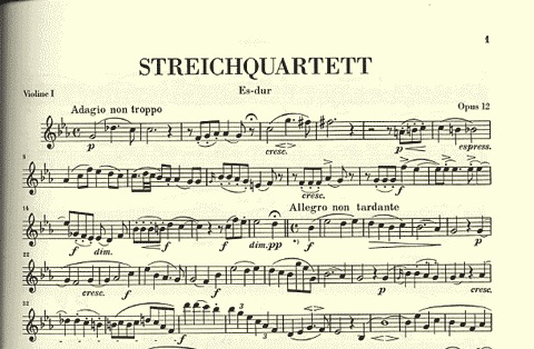 Mendelssohn, F.: String Quartets Op.12, Op.13 - Urtext (two violins, viola, and cello)