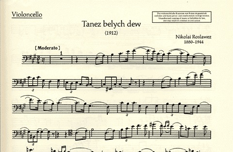 Roslawez: Dance of White Maidens (cello & piano)