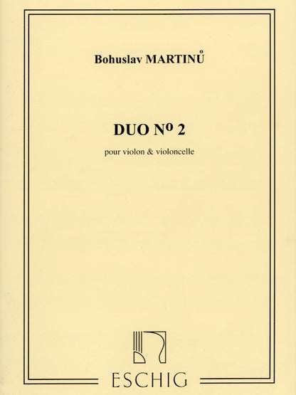Martinu, Bohuslav: Duo #2 for Violin & Cello, Eschig