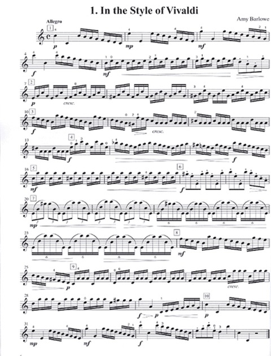 Barlowe, Amy: 12 Etude-Caprices in the Styles of the Great Composers (violin)