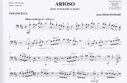 Damase, Jean-Michel: Arioso (cello & piano)