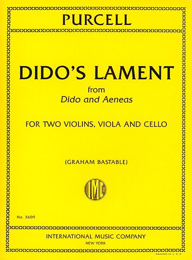 Purcell, Henry (Bastable, arr): Dido's Lament from Dido and Aeneas (string quartet) score and parts