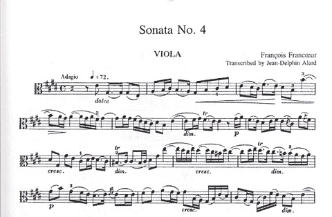 Francoeur, Francois: Sonata No.4 in E (viola & piano)
