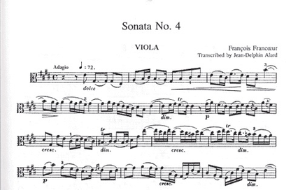 Francoeur, Francois: Sonata No.4 in E (viola & piano)