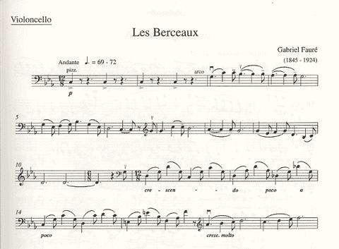 Faure, Gabriel: 4 Melodies (cello & piano) Barenreiter