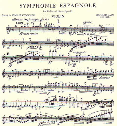 Lalo (Francescatti): Symphonie Espagnole Op.21 (violin, piano) IMC