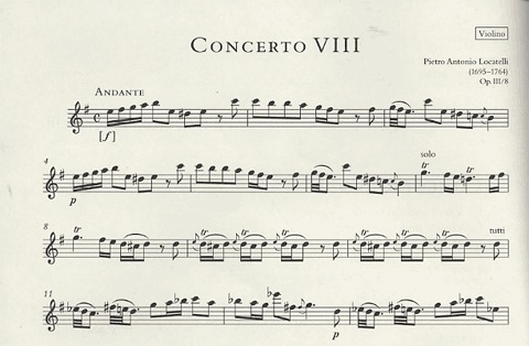 Locatelli, P.A.: Concerto Op.3 #8 in E minor (violin & piano)