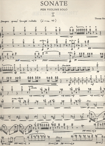 Reuter: Sonata for Solo Violin