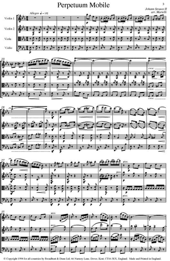 Strauss, Johann (Martelli): Perpetuum Mobile (string quartet)