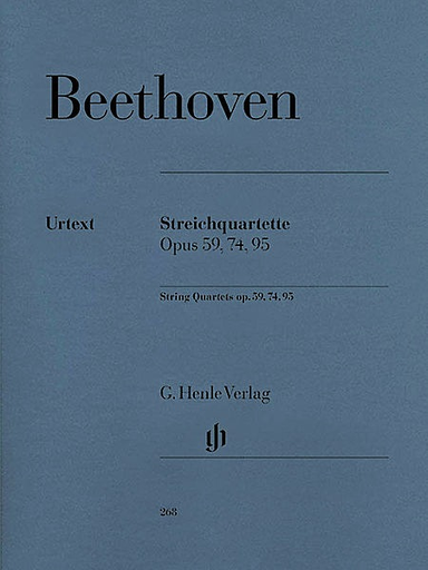Beethoven, L. van: String Quartets Op.59, 74, 95, urtext (set of parts) Henle