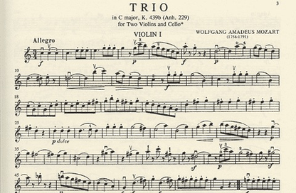 Mozart, W.A.: Four Trios K.439b, K.266 (2 violins & cello)