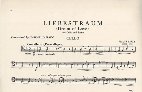 Liszt, Franz: (Cassado) Liebestraum (cello & piano) IMC